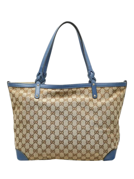 Pre-loved GUCCI GG Canvas Tote Bag, Brown, Brown