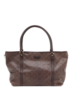 Pre-loved GUCCI Guccissima Leather Tote Bag, Brown, Brown