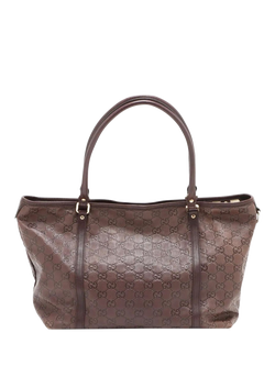 Pre-loved GUCCI Guccissima Leather Tote Bag, Brown - view 2, Brown