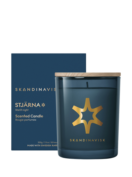 SKANDINAVISK Stjarna Candle, 200g, Midnight Blue