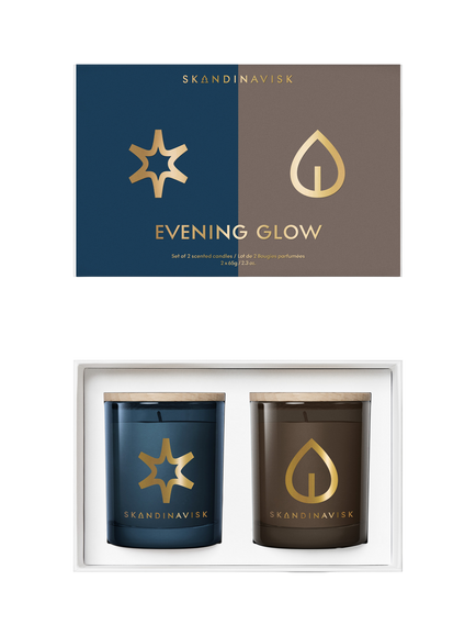 SKANDINAVISK Evening Glow Scented Candle Gift Set, Multi
