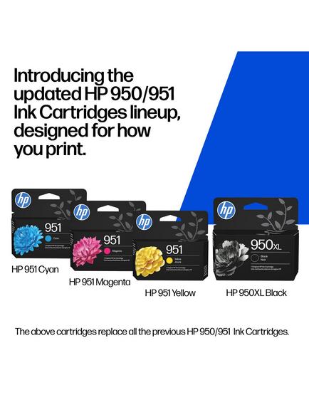 HP 951/950XL Black, Cyan, Magenta & Yellow Multipack Original Ink Cartridges, Pack of 4 - view 2, Multi
