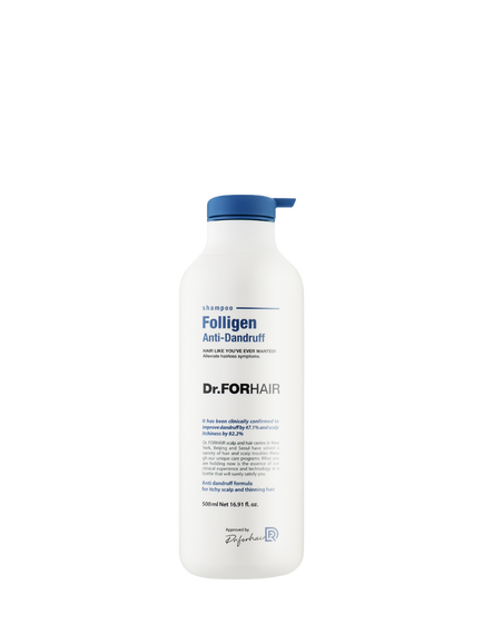 Dr.ForHair Folligen Anti-Dandruff Shampoo, 500ml, Clear