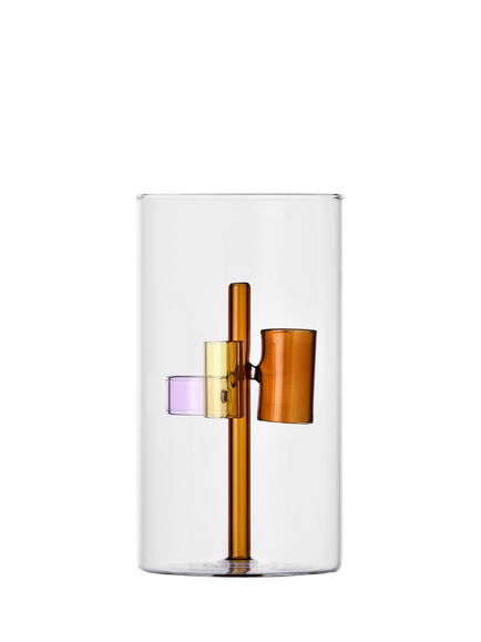 Ichendorf Milano Iris Glass Vase Trio, Amber, Amber