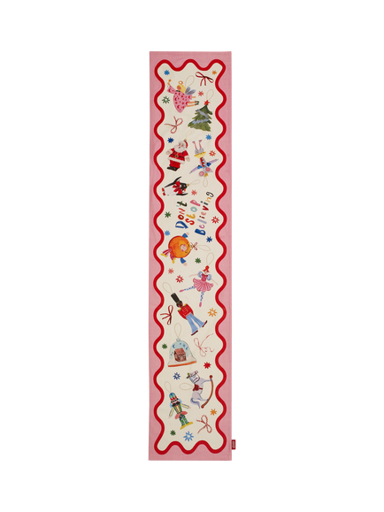 Eleanor Bowmer Dear Santa Cotton Table Runner, 250cm, Multi