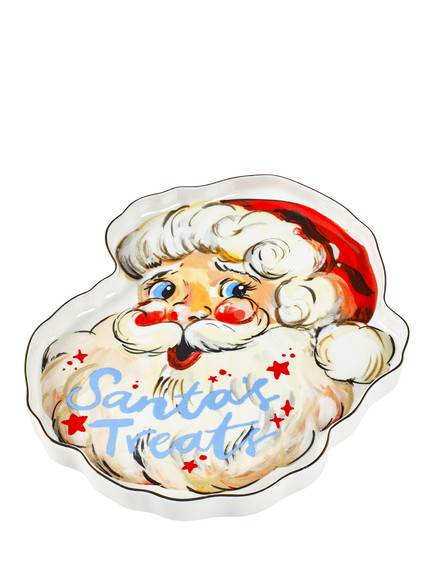 Eleanor Bowmer Dear Santa Stoneware Christmas Eve Plate, 19.5cm, Multi