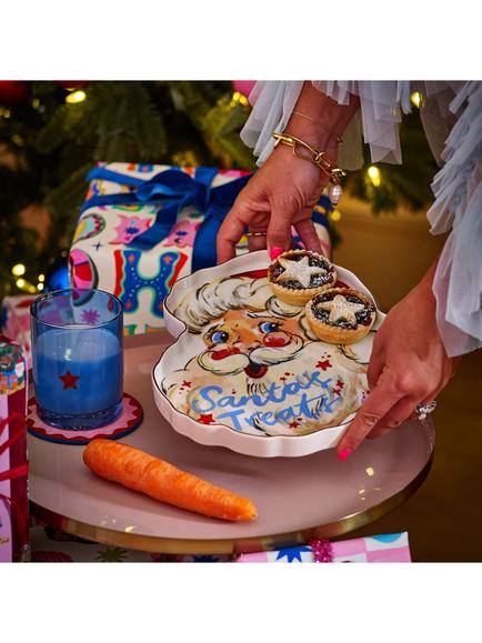 Eleanor Bowmer Dear Santa Stoneware Christmas Eve Plate, 19.5cm - view 2, Multi