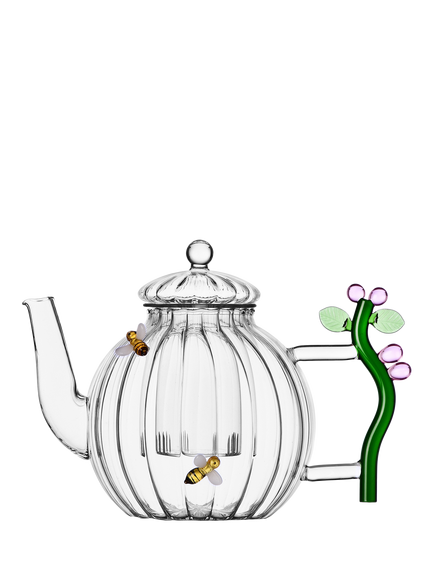 Ichendorf Milano Botanica Glass Teapot, 1L, Clear/Green, Green