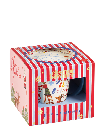 Eleanor Bowmer Dear Santa Stoneware Mug & Treat Plate Set - view 2, Multi