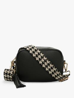Apatchy London Tassel Leather Crossbody Bag, Black