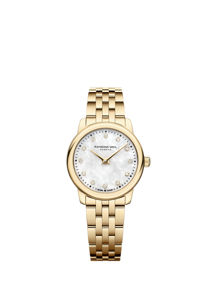 Raymond Weil Women's Toccata Mother of Pearl Bracelet Strap Watch, White/Gold, White/Gold