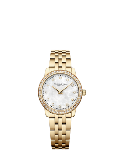 Raymond Weil Women's Toccata Mother of Pearl Bracelet Strap Watch, White/Gold, White/Gold