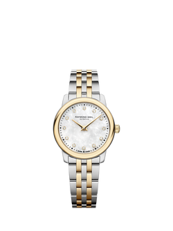 Raymond Weil Women's Toccata Mother of Pearl Bracelet Strap Watch, White/Multi, White/Multi