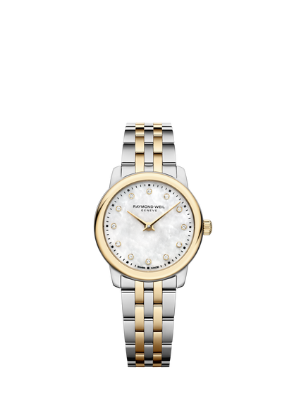 Raymond Weil Women's Toccata Mother of Pearl Bracelet Strap Watch, White/Multi, White/Multi