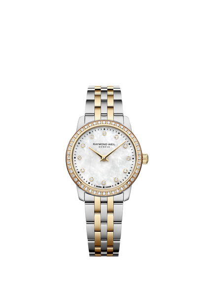 Raymond Weil Women's Toccata Mother of Pearl Bracelet Strap, White/Multi, White/Multi