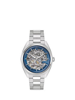 Bulova 96A292 Men's Surveyor Automatic Bracelet Strap Watch, Blue, Blue