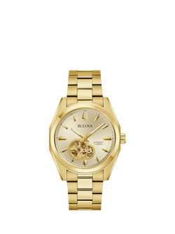 Bulova 97A182 Men's Surveyor Automatic Bracelet Strap Watch, Champagne, Champagne