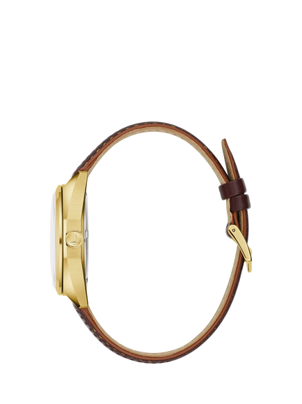 Bulova 97B214 Men's 1973 Jet Star F Leather Strap Watch, Yellow - view 2, Yellow