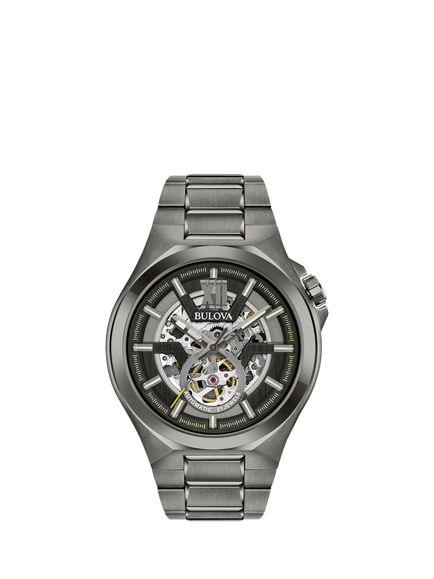 Bulova 98A179 Men's Classic Automatic Bracelet Strap Watch, Black, Black