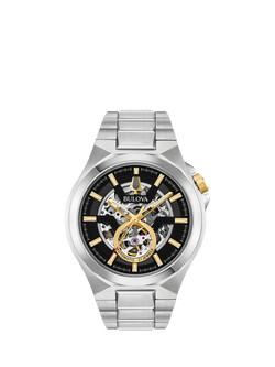 Bulova 98A224 Men's Classic Automatic Bracelet Strap Watch, Black, Black