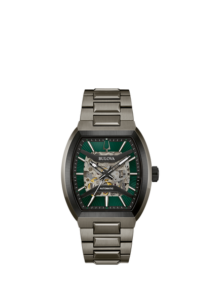 Bulova 98A321 Men's Maquina Automatic Bracelet Strap Watch, Green, Green