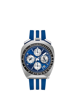Bulova 98B452 Men's Racing Chronograph Rubber Strap Watch, Blue, Blue