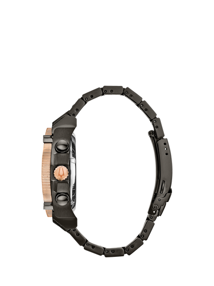 Bulova 98D149 Men's Icon round Bracelet Strap Watch, Black - view 2, Black
