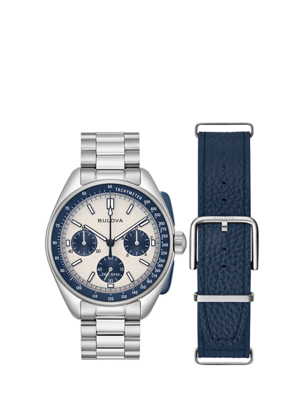 Bulova 98K112 Men's Lunar Pilot Chronograph Bracelet Strap Watch, White - view 2, White