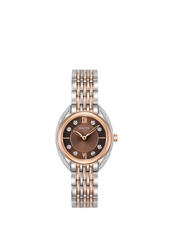 Bulova 98R230 Women's Classic Round Bracelet Strap Watch, Brown, Brown