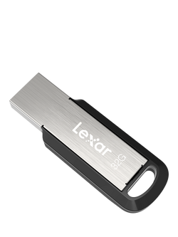 Lexar JumpDrive M400 USB 3.2 Gen 1 Flash Drive, 32GB, Silver With Black, Silver With Black