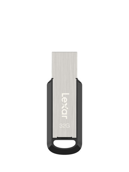 Lexar JumpDrive M400 USB 3.2 Gen 1 Flash Drive, 32GB, Silver With Black - view 2, Silver With Black