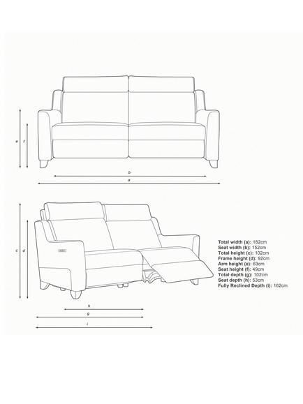 Parker Knoll Bodella Large 2 Seater Power Recliner Sofa, Edith Easy Clean Natural - view 2, Edith Easy Clean Natural