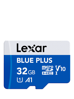 Lexar Blue Plus UHS-1, Class 10, MicroSDXC card, up to 170MB/s Read Speed, 32GB, Blue With Silver - view 2, Blue With Silver