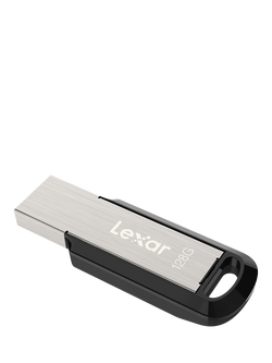 Lexar JumpDrive M400 USB 3.2 Gen 1 Flash Drive, 128GB, Silver With Black, Silver With Black