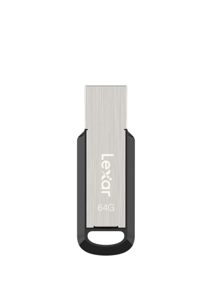 Lexar JumpDrive M400 USB 3.2 Gen 1 Flash Drive, 64GB, Silver With Black - view 2, Silver With Black