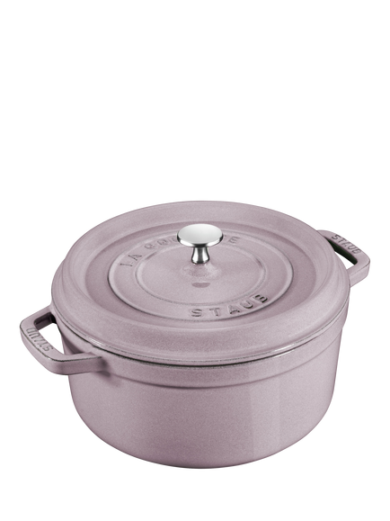 STAUB Cocotte Round Cast Iron Casserole, 28cm, Cherry Blossom, Cherry Blossom