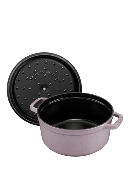 STAUB Cocotte Round Cast Iron Casserole, 28cm, Cherry Blossom - view 2, Cherry Blossom