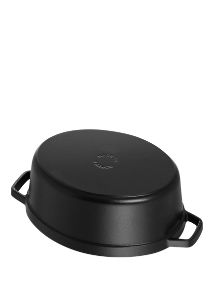 STAUB Cocotte Oval Cast Iron Casserole, 31cm, Black - view 2, Black
