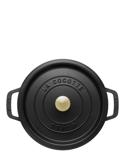 STAUB Cocotte Round Cast Iron Casserole, 24cm - view 2, Black