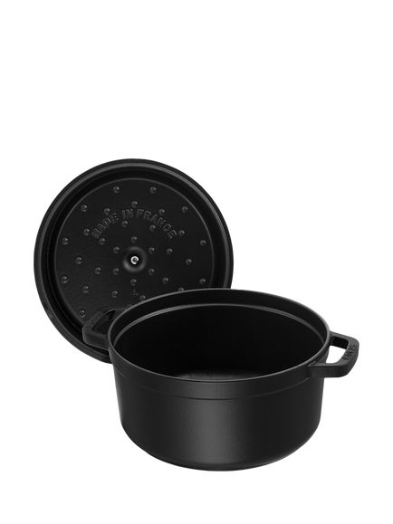 STAUB Cocotte Round Cast Iron Casserole, 26cm - view 2, Black