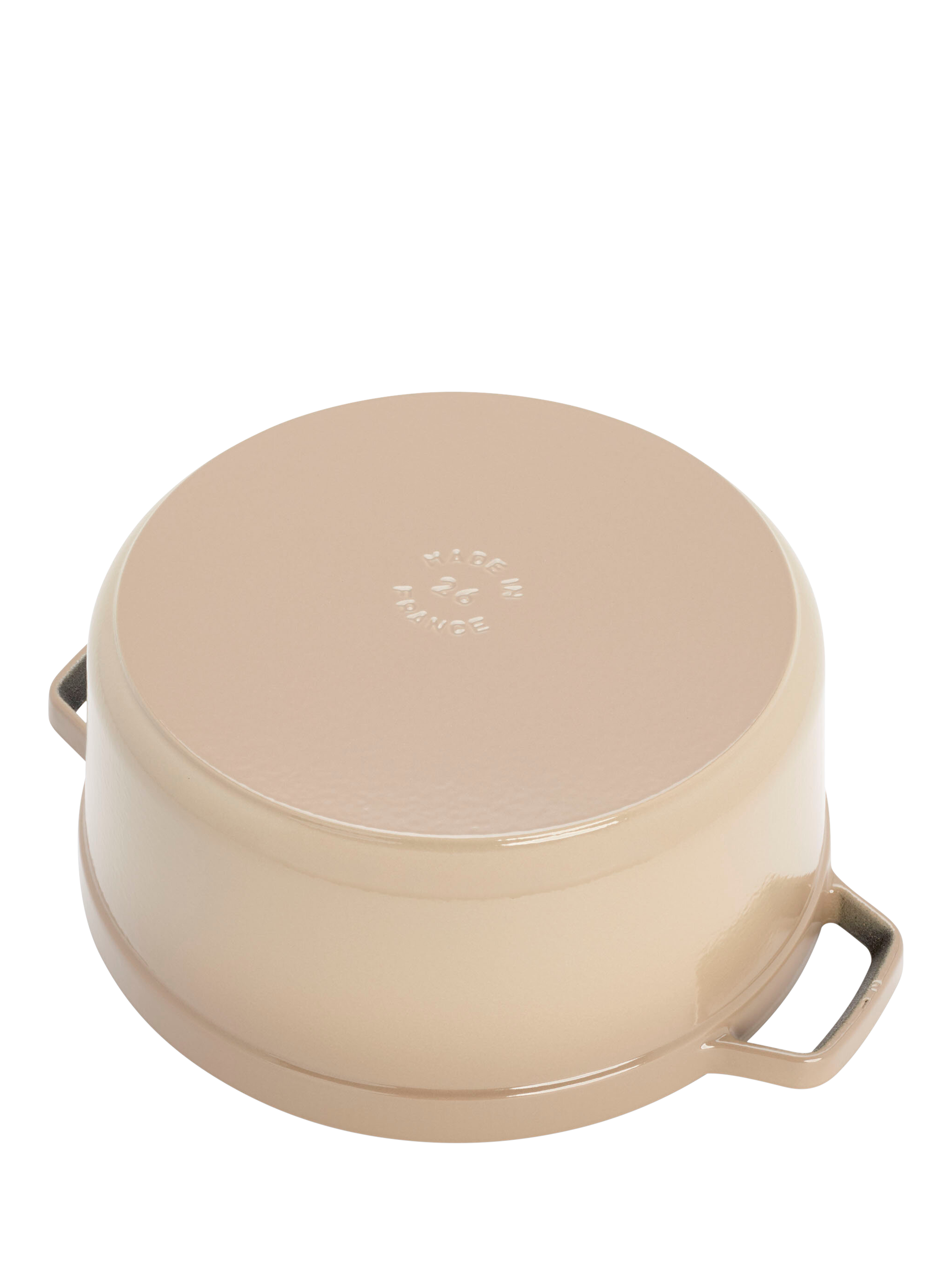STAUB Cocotte Round Cast Iron Casserole, 26cm, Sesame