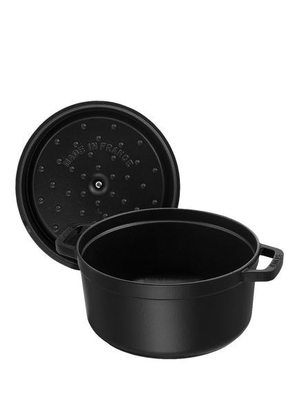 STAUB Cocotte Round Cast Iron Casserole, 28cm - view 2, Black