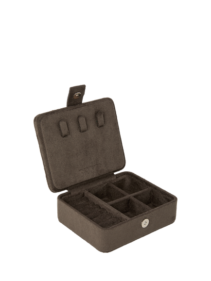 TUTTI Edge Mini Jewellery Box, Mushroom Suede, Mushroom Suede
