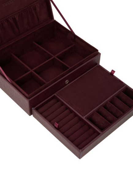 TUTTI Serenity Jewellery Box, Burgundy - view 2, Burgundy