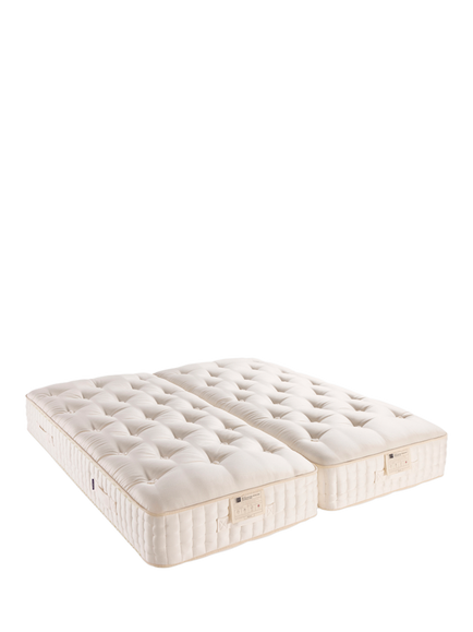 John Lewis OUTLET British Natural Collection Cotswold 19000 Zip Link Mattress, Regular Tension, Super King Size, Like New, White