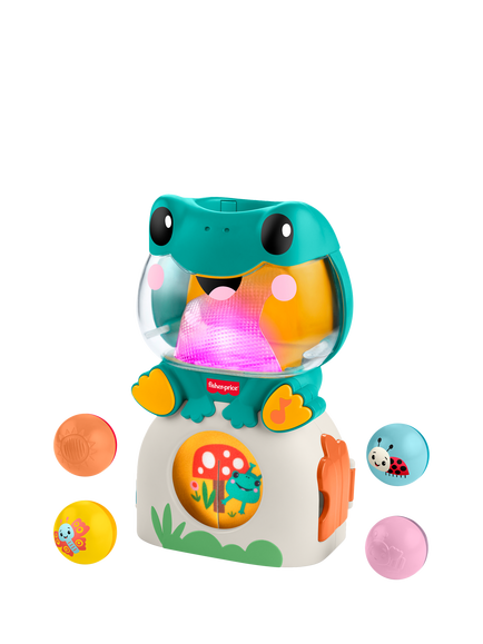 Fisher-Price Light Up & Roll Frog Musical Activity Toy, Multi