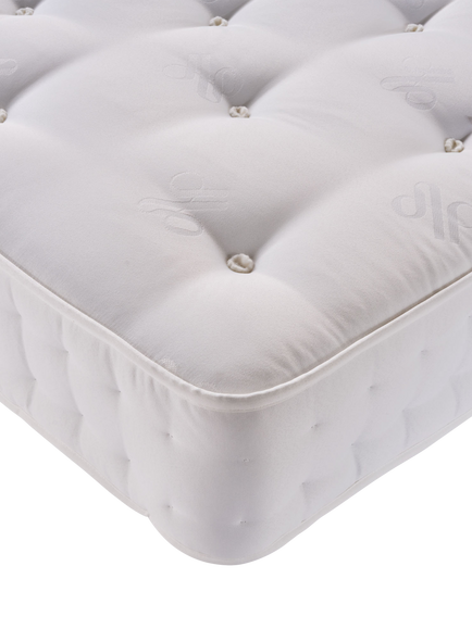 John Lewis OUTLET Classic Collection 1400 Pocket Spring Zip Link Mattress, Medium/Firm Tension, Super King Size, Like New, White