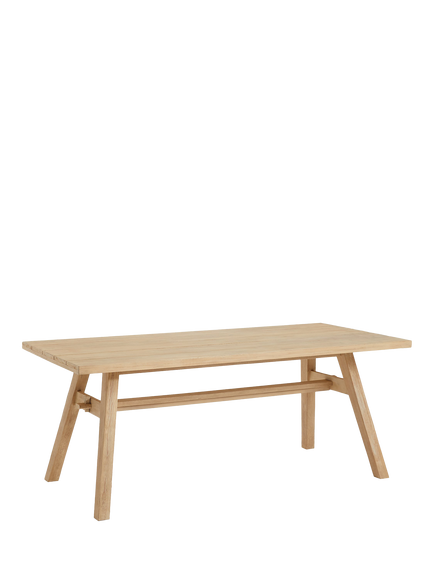John Lewis OUTLET Burford Rectangular Garden Dining Table, 190cm, FSC-Certified (Acacia Wood), Like New, Natural, Natural