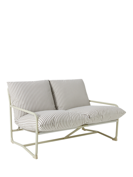 John Lewis OUTLET Marcy 2-Seater Sling Garden Sofa, Like New, Greige, Greige
