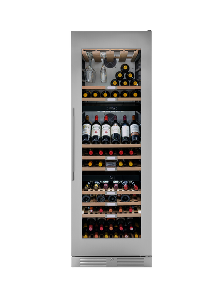 Caple WF1552 Freestanding Wine Cooler, Stainless Steel, Stainless Steel